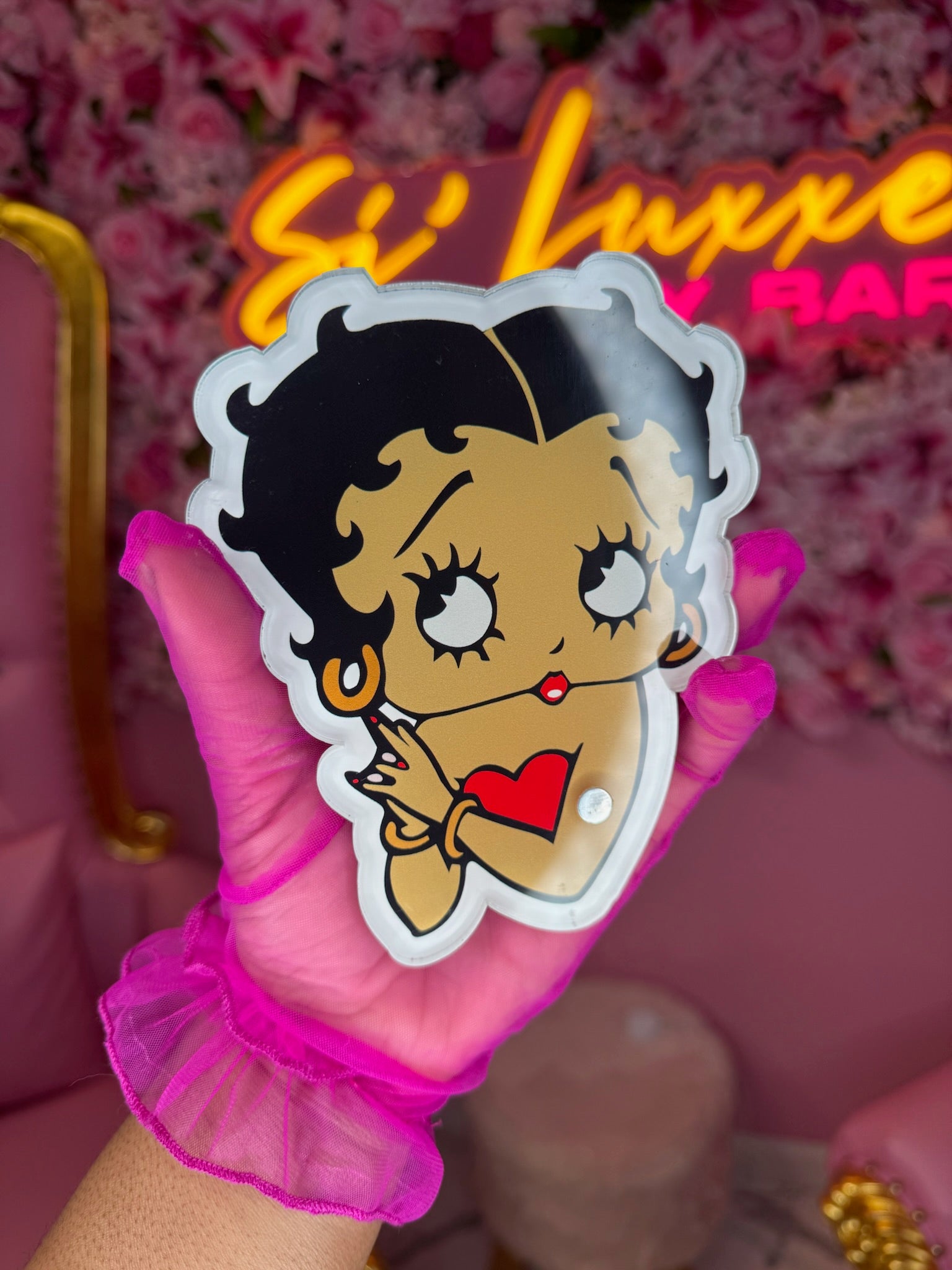 Lash Tile, Betty Boop Lash Tile , Lash Tech Gifts, eyelash extension tile, lash pallet, acrylic lash tile, Nail Tile