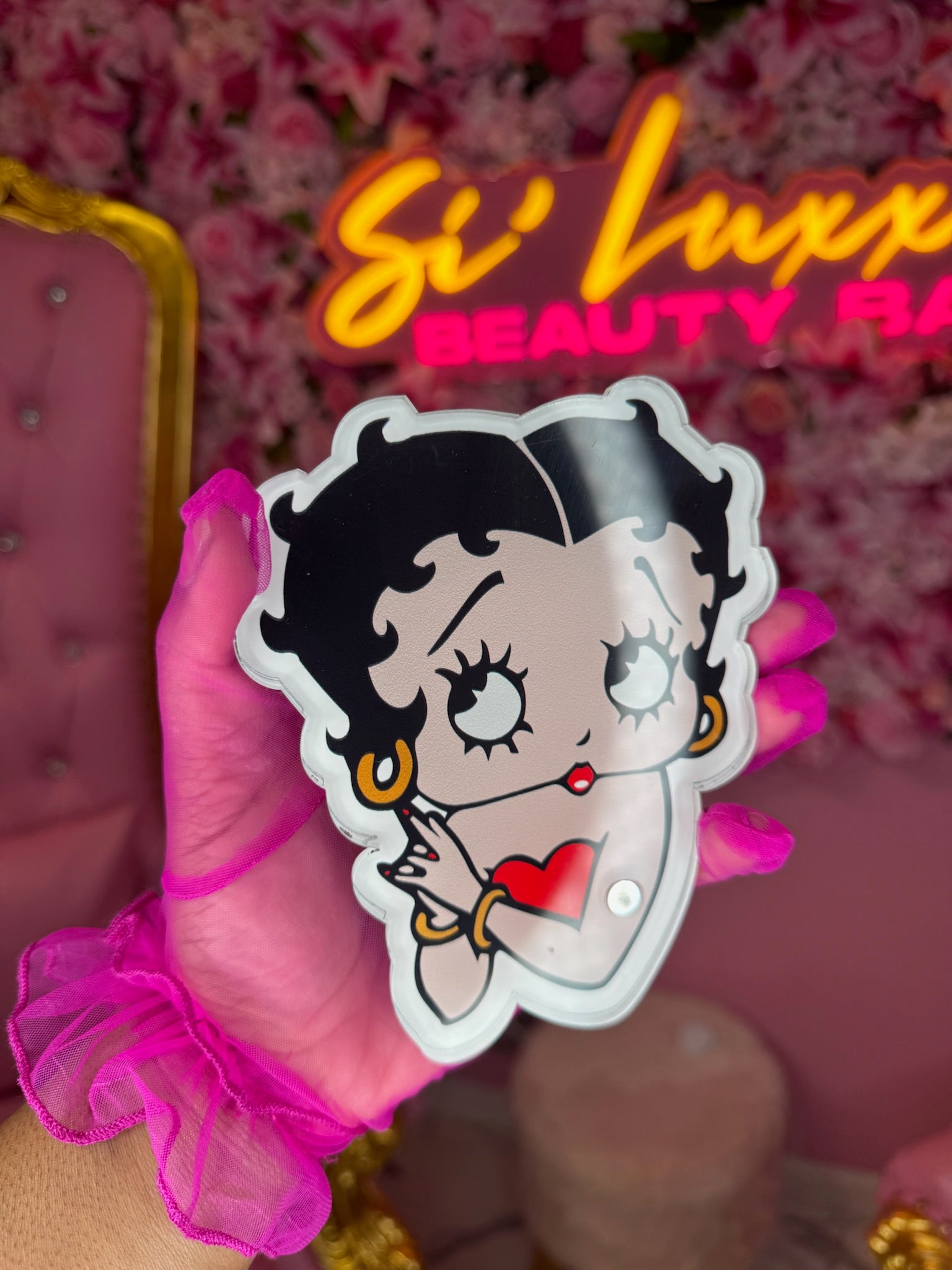 Lash Tile, Betty Boop Lash Tile , Lash Tech Gifts, eyelash extension tile, lash pallet, acrylic lash tile, Nail Tile