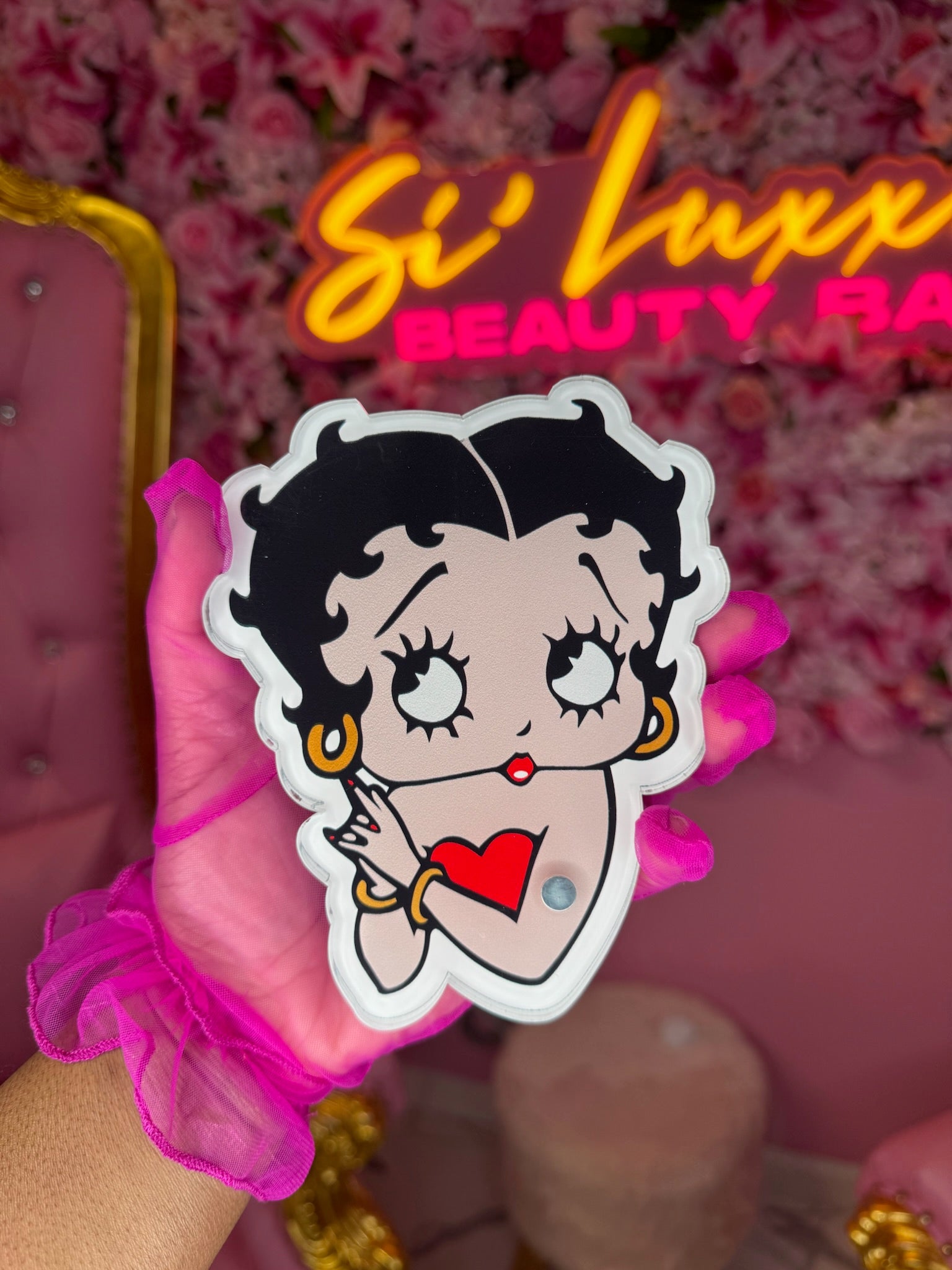 Lash Tile, Betty Boop Lash Tile , Lash Tech Gifts, eyelash extension tile, lash pallet, acrylic lash tile, Nail Tile