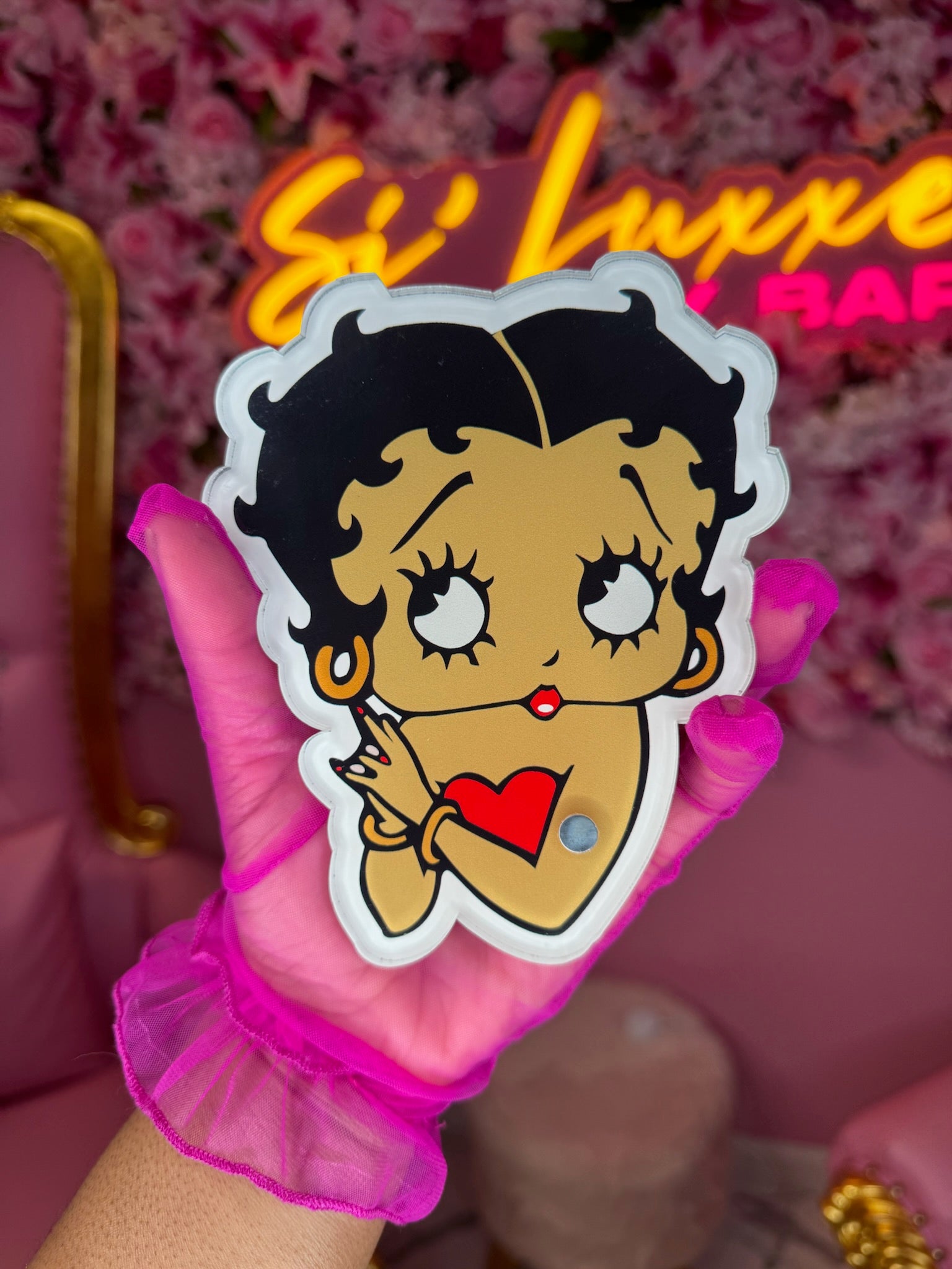 Lash Tile, Betty Boop Lash Tile , Lash Tech Gifts, eyelash extension tile, lash pallet, acrylic lash tile, Nail Tile