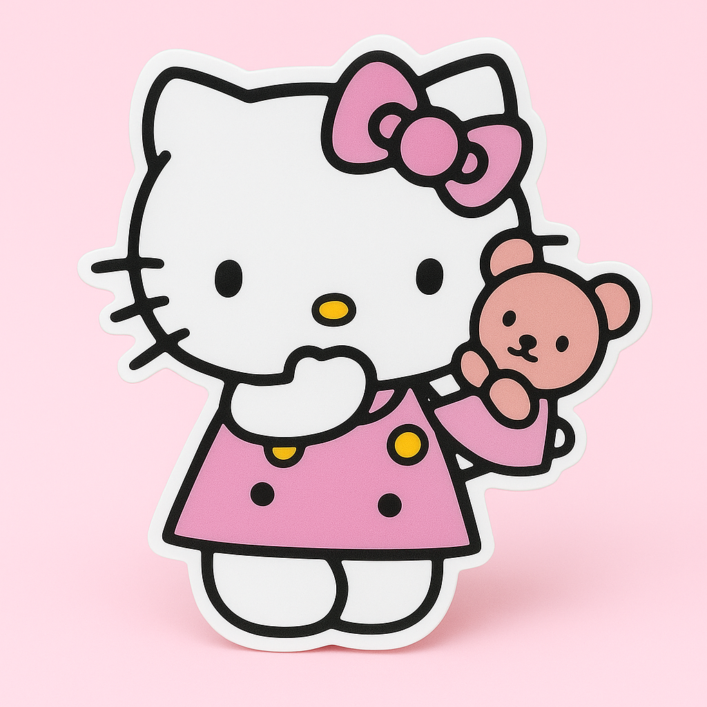 Lash Tile, Hello Kitty lash tile, eyelash extension tile, lash pallet, lash brush Hello Kitty, acrylic lash tile