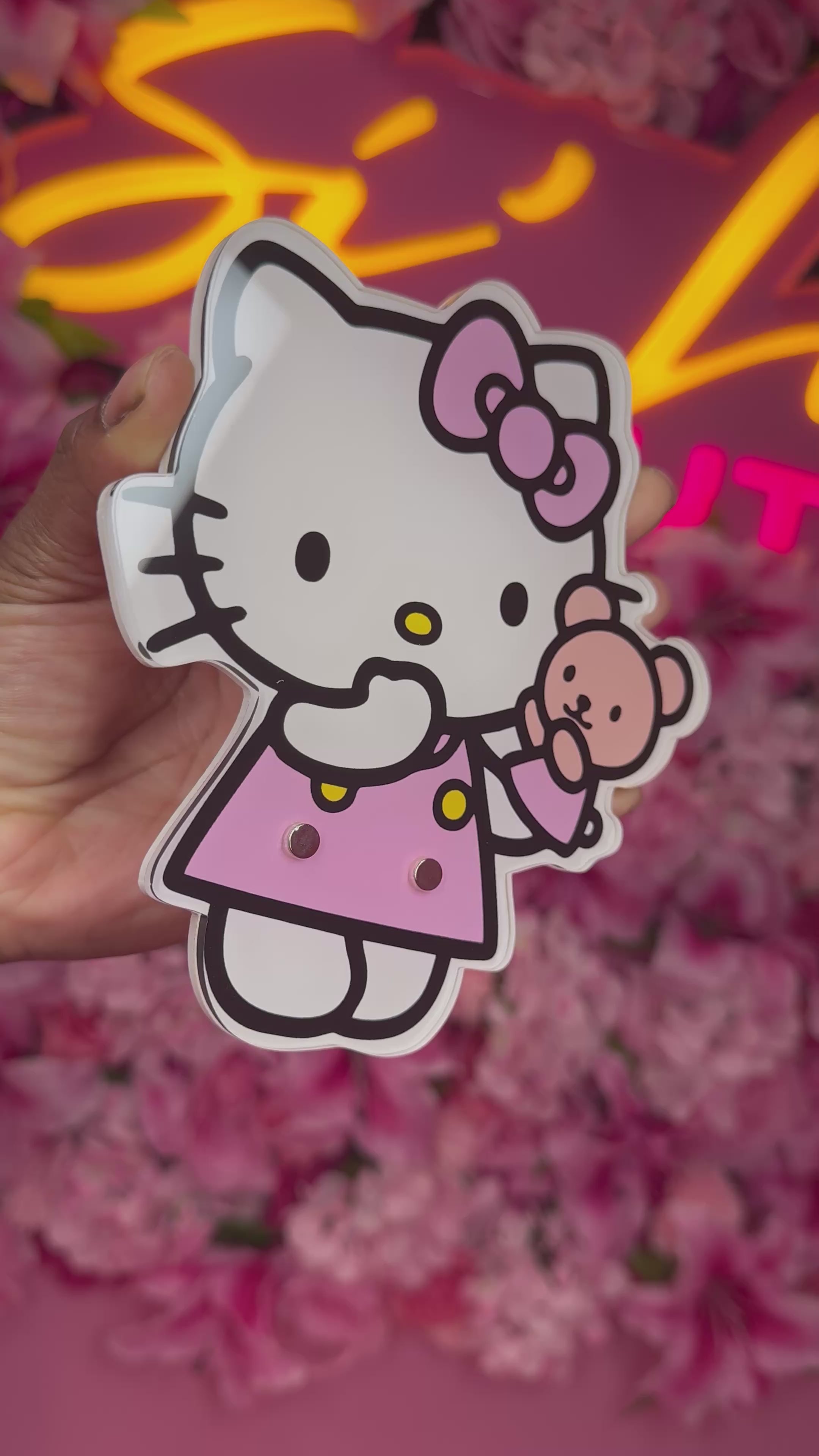 Lash Tile, Hello Kitty lash tile, eyelash extension tile, lash pallet, lash brush Hello Kitty, acrylic lash tile